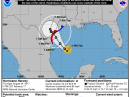 The forecast track of Hurricane Harvey. [NOAA graphic]